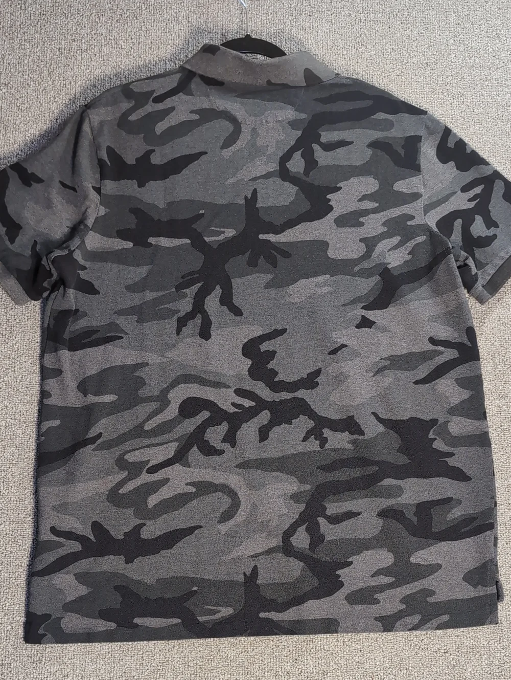 Polo Ralph Lauren Midnight Shadow Camo Polo Shirt Mens Large Dark Pony